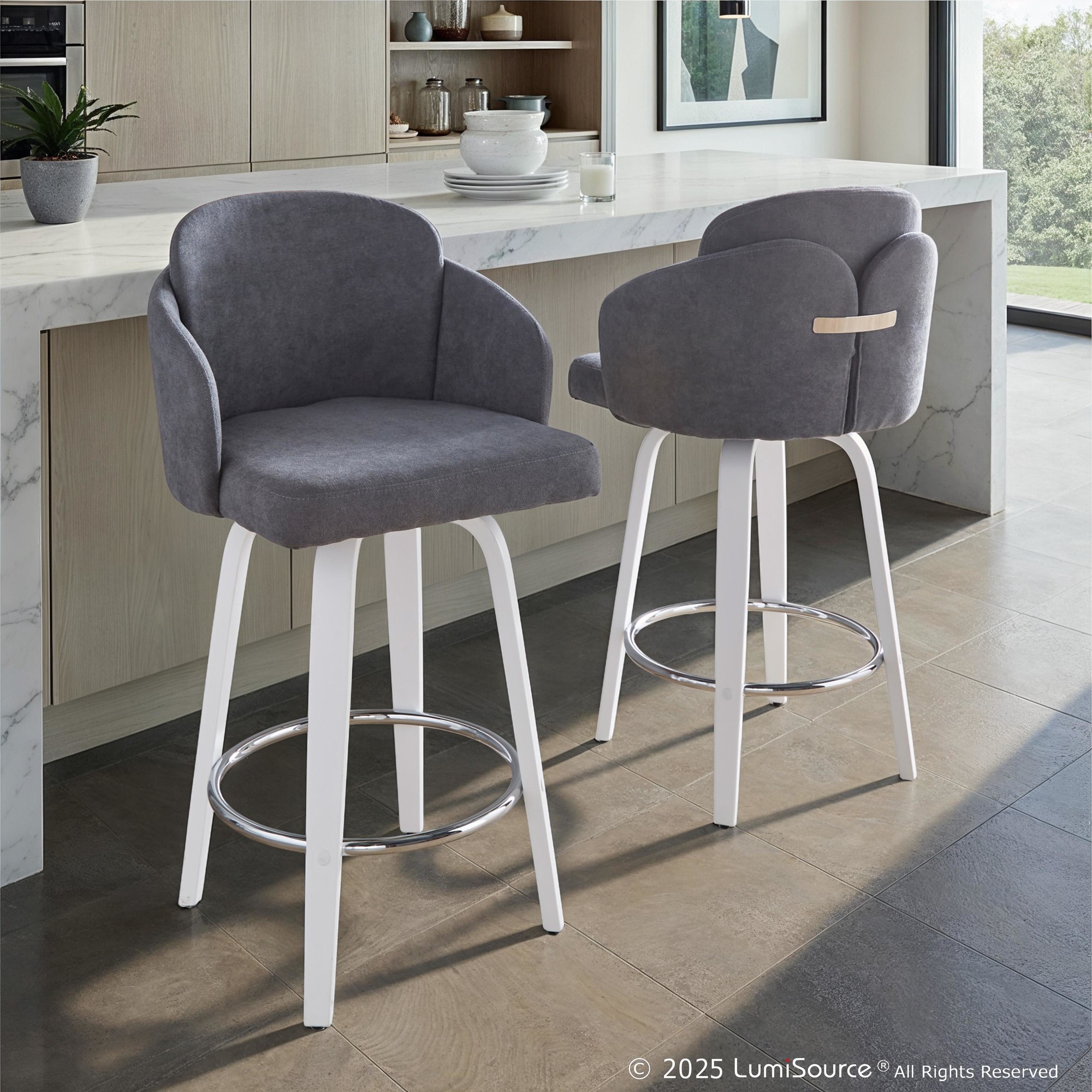 Dahlia 26" Fixed-height Counter Stool - Set Of 2
